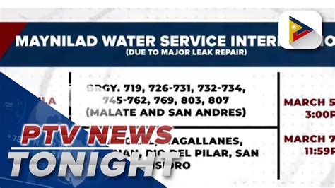 Maynilad announces water service interr.